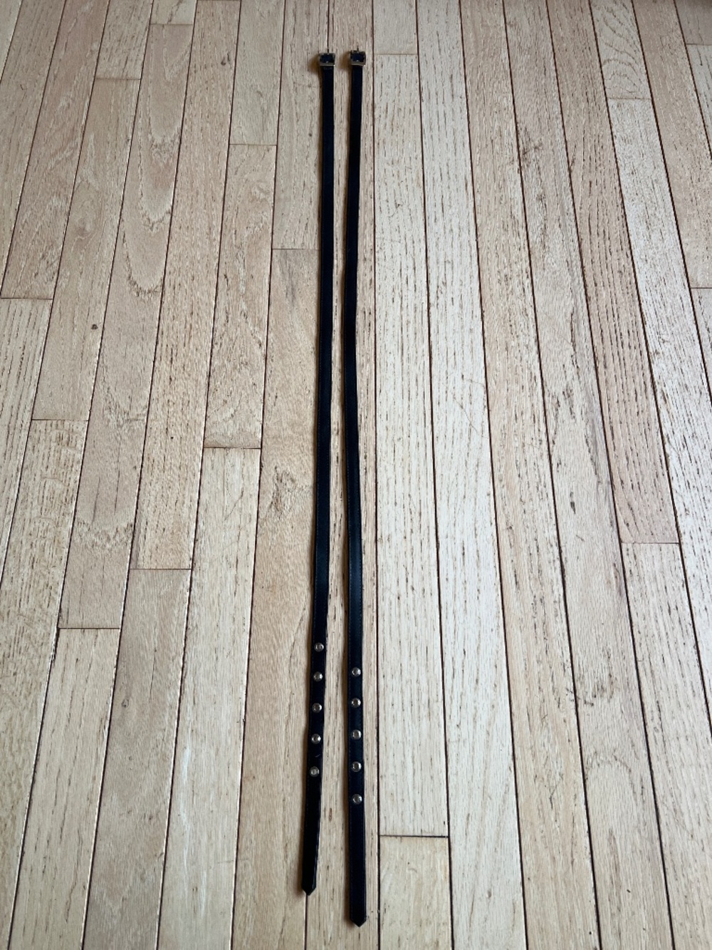 Two skinny belts black size small